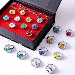 NARUTO Akatsuki Member Ring 10 Pcs/Set -Ghibli S45f151b3e3c34ba7a32aa670466a4cecN