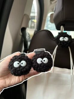 Cute Soot Sprites Car Seat Back Hook Set 2pcs
