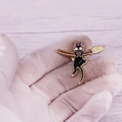 Kiki’s Delivery Service Cute Jiji Badge Pin -Ghibli S87db1d89910042059e108259744d8c2bq