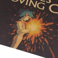 Howl’s Moving Castle Howl And Sophie Kraft Paper Poster -Ghibli TIE LER Anime Howl Moving Castle Classic Nostalgia Kraft Paper Cafe Bar Poster Retro Wall Sticker 4