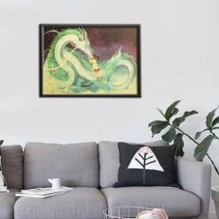 Spirited Away Chihiro And Haku Kraft Paper Poster -Ghibli TIE LER Famous Hayao Miyazaki Anime Movie Spirited Away Kraft Paper Poster Decorative Painting Wall Stickers 5