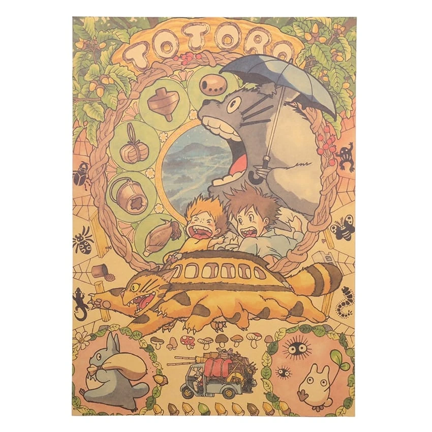 My Neighbor Totoro Vintage Poster 2 My Neighbor Totoro Vintage Poster - Image 2