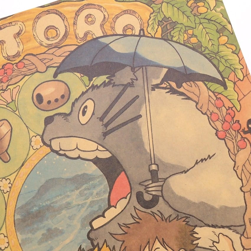 My Neighbor Totoro Vintage Poster 5 My Neighbor Totoro Vintage Poster - Image 5