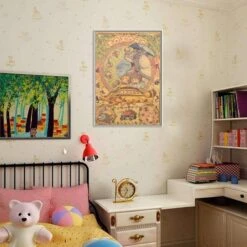My Neighbor Totoro Vintage Poster 11 My Neighbor Totoro Vintage Poster -Ghibli TIE LER My Neighbor Totoro Kraft Paper Poster Japanese Animation Poster Decor Wall Sticker 50 5X36cm 5