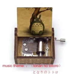 My Neighbor Totoro Tonari No Totoro Wooden Music Box 23 My Neighbor Totoro Tonari No Totoro Wooden Music Box -Ghibli Tonari no Totoro Music Box Totoro Print Hand ed Wood Musical Box Children s Girl gift 2