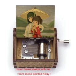 Spirited Away Wooden Music Box Vintage Style -Ghibli Wooden Hand ed Music Box chihiro color print Spirited Away music theme always with me Home.jpg 640x640 33