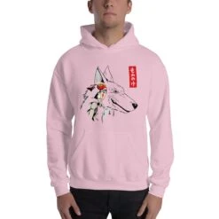 Princess Mononoke – San And The Wolf Hoodie Unisex -Ghibli mockup 0b3ff438