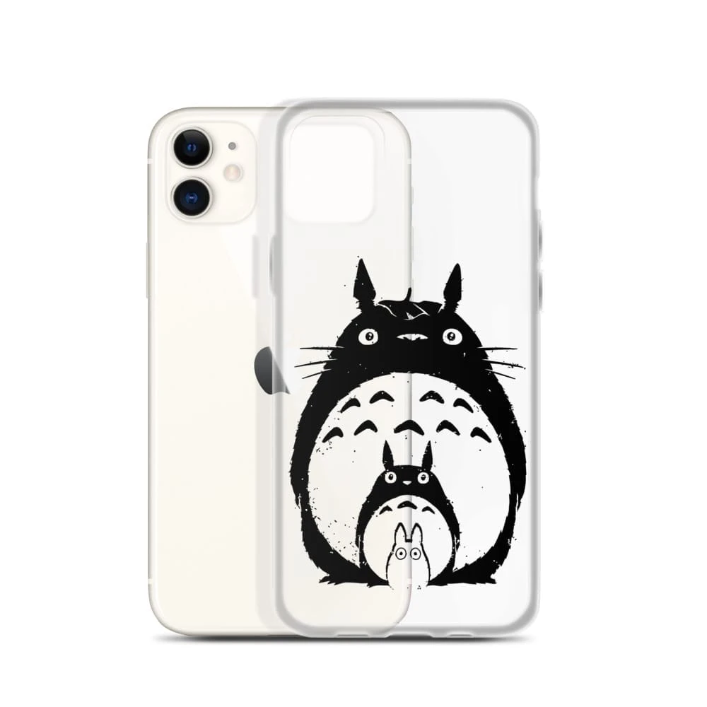 My Neighbor Totoro Black & White IPhone Case 3 My Neighbor Totoro Black & White IPhone Case - Image 3