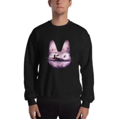 Kiki’s Delivery Service – Purple Jiji Sweatshirt Unisex -Ghibli mockup 29bada77 1