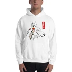 Princess Mononoke – San And The Wolf Hoodie Unisex -Ghibli mockup 4d7a350b