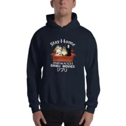 Stay Home And Watch Ghibli Movie Hoodie Unisex -Ghibli mockup 744b999f