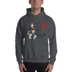 Princess Mononoke – San And The Wolf Hoodie Unisex -Ghibli mockup 8bd6cfdc 1
