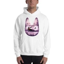 Kiki’s Delivery Service – Purple Jiji Hoodie Unisex -Ghibli mockup 917b8948 1