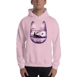 Kiki’s Delivery Service – Purple Jiji Hoodie Unisex -Ghibli mockup 920def17