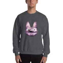 Kiki’s Delivery Service – Purple Jiji Sweatshirt Unisex -Ghibli mockup 9b8b1cb9 1
