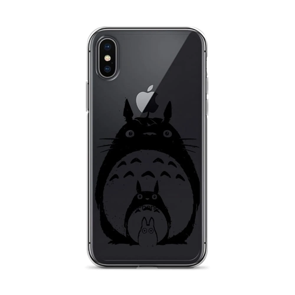 My Neighbor Totoro Black & White IPhone Case 17 My Neighbor Totoro Black & White IPhone Case - Image 17
