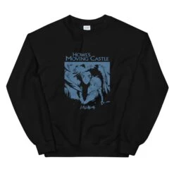 Howl’s Moving Castle Black & White Sweatshirt Unisex