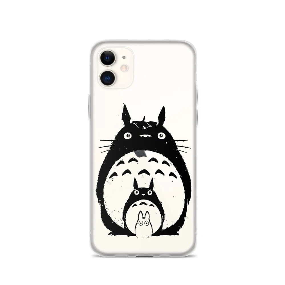 My Neighbor Totoro Black & White IPhone Case 2 My Neighbor Totoro Black & White IPhone Case - Image 2