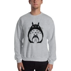 My Neighbor Totoro Black & White Sweatshirt Unisex 28 My Neighbor Totoro Black & White Sweatshirt Unisex -Ghibli mockup e5ee48da 1