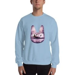 Kiki’s Delivery Service – Purple Jiji Sweatshirt Unisex -Ghibli mockup ee5b0345