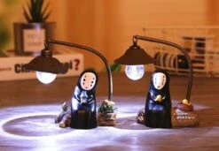 Spirited Away No Face Kaonashi Figures Toy LED Light