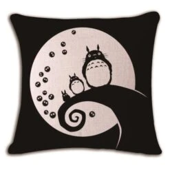 My Neighbor Totoro Linen Throw Pillow Cover -Ghibli productimage1125403572 2nd