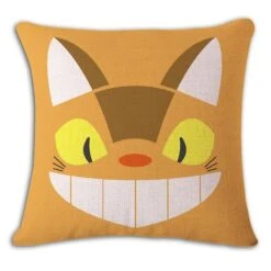 My Neighbor Totoro Linen Throw Pillow Cover -Ghibli productimage1125403577 2nd