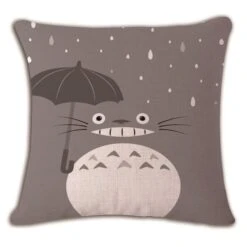 My Neighbor Totoro Linen Throw Pillow Cover -Ghibli productimage1125403578 2nd