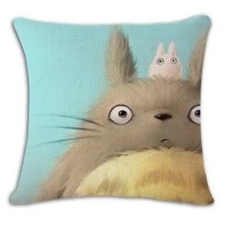 My Neighbor Totoro Linen Throw Pillow Cover -Ghibli productimage1125403582 2nd