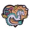 Spirited Away Haku Heart Shape Badge Pins