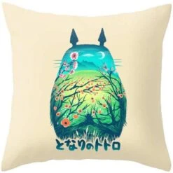 Colorful Totoro Printed Throw Pillow Cover -Ghibli productimage206973770 2nd