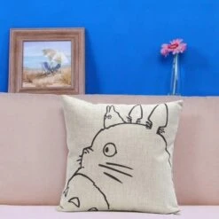 Colorful Totoro Printed Throw Pillow Cover -Ghibli productimage206973782 2nd