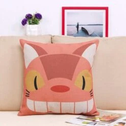 Colorful Totoro Printed Throw Pillow Cover -Ghibli productimage206973790 2nd