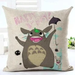 Colorful Totoro Printed Throw Pillow Cover -Ghibli productimage206973805 2nd