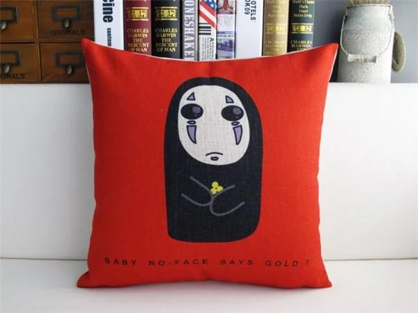 Ghibli Characters Watercolor Pillow Cover 2 Ghibli Characters Watercolor Pillow Cover - Image 2