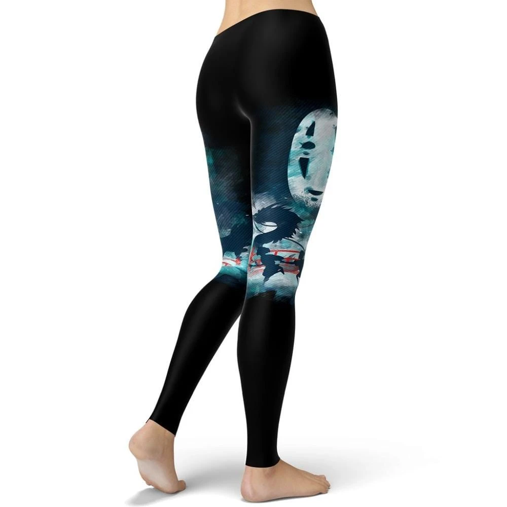 Spirited Away No Face Kaonashi Legging Style 5 4 Spirited Away No Face Kaonashi Legging Style 5 - Image 4