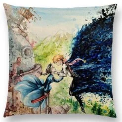 Studio Ghibli Watercolor Throw Pillow Cover -Ghibli productimage417978510 2nd