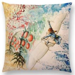 Studio Ghibli Watercolor Throw Pillow Cover -Ghibli productimage417978514 2nd
