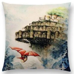 Studio Ghibli Watercolor Throw Pillow Cover -Ghibli productimage417978518 2nd