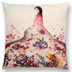 Studio Ghibli Watercolor Throw Pillow Cover -Ghibli productimage417978526 2nd