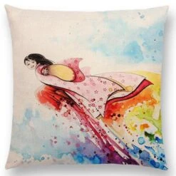 Studio Ghibli Watercolor Throw Pillow Cover -Ghibli productimage417978548 2nd