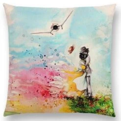 Studio Ghibli Watercolor Throw Pillow Cover -Ghibli productimage417978550 2nd