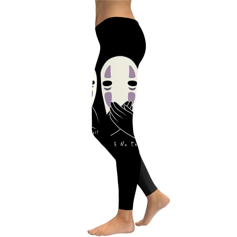 Spirited Away No Face Kaonashi Legging 3 Spirited Away No Face Kaonashi Legging - Image 3
