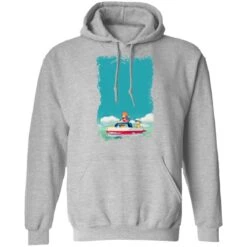 Ponyo And Sosuke On Boat Hoodie