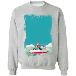 Ponyo And Sosuke On Boat Sweatshirt