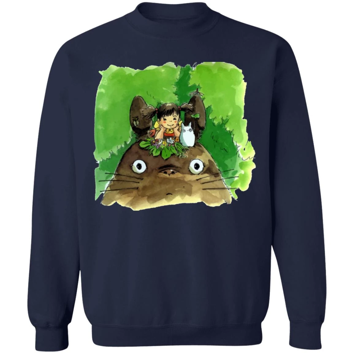 My Neighbor Totoro & Mei Water Color Art Sweatshirt 14 My Neighbor Totoro & Mei Water Color Art Sweatshirt - Image 14