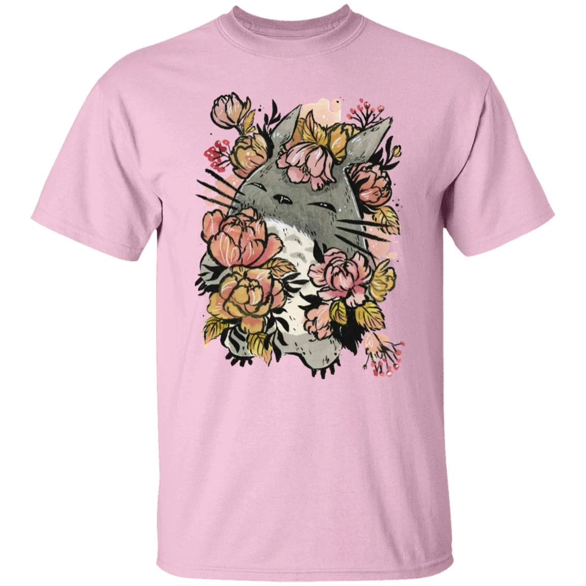 Totoro By The Flowers T Shirt 5 Totoro By The Flowers T Shirt - Image 5