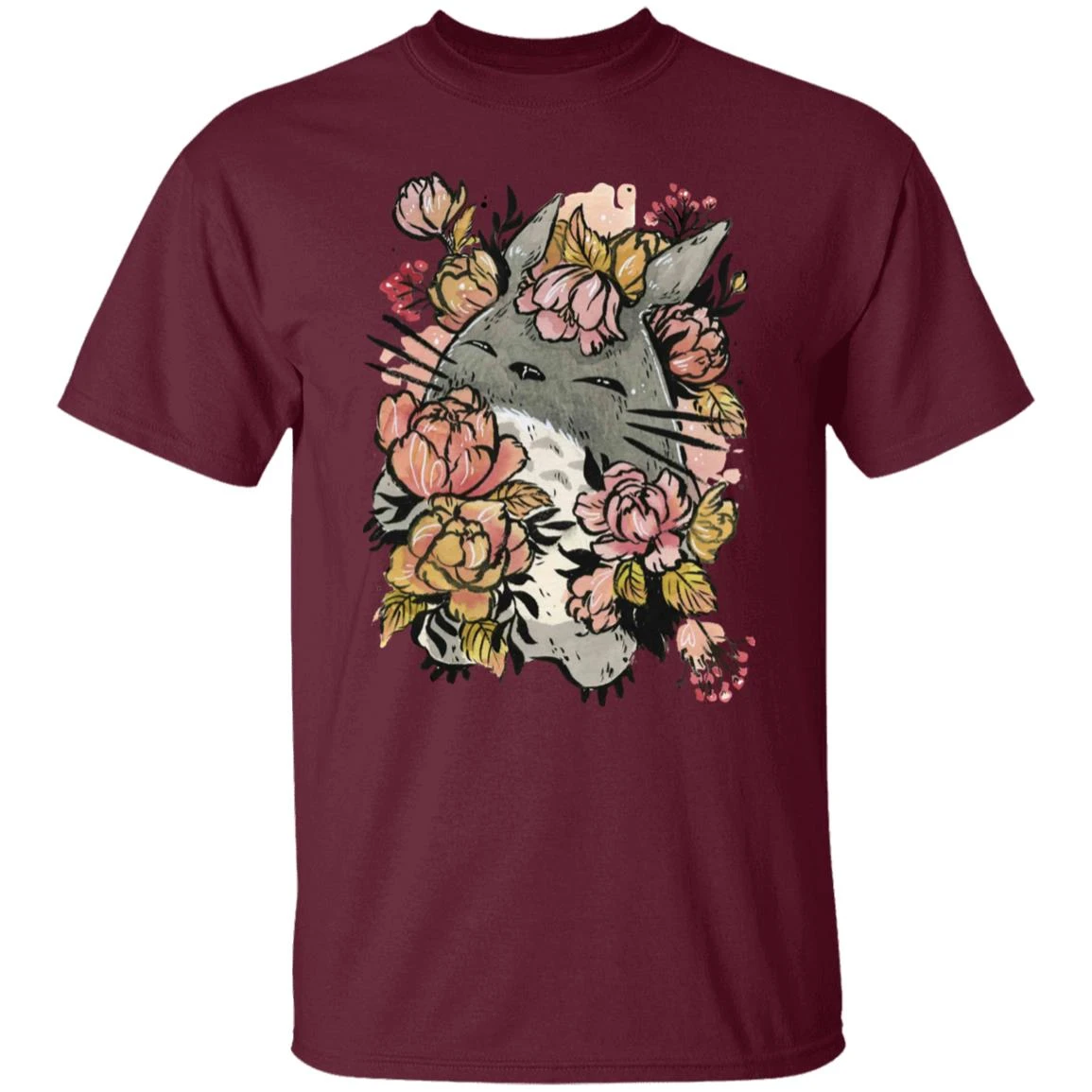 Totoro By The Flowers T Shirt 6 Totoro By The Flowers T Shirt - Image 6