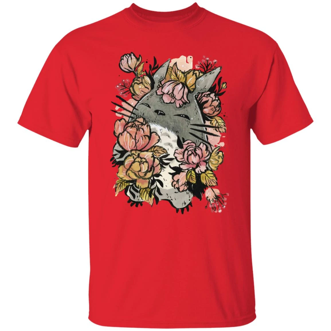 Totoro By The Flowers T Shirt 8 Totoro By The Flowers T Shirt - Image 8