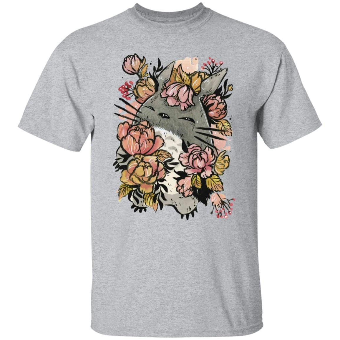 Totoro By The Flowers T Shirt 9 Totoro By The Flowers T Shirt - Image 9